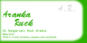 aranka ruck business card
